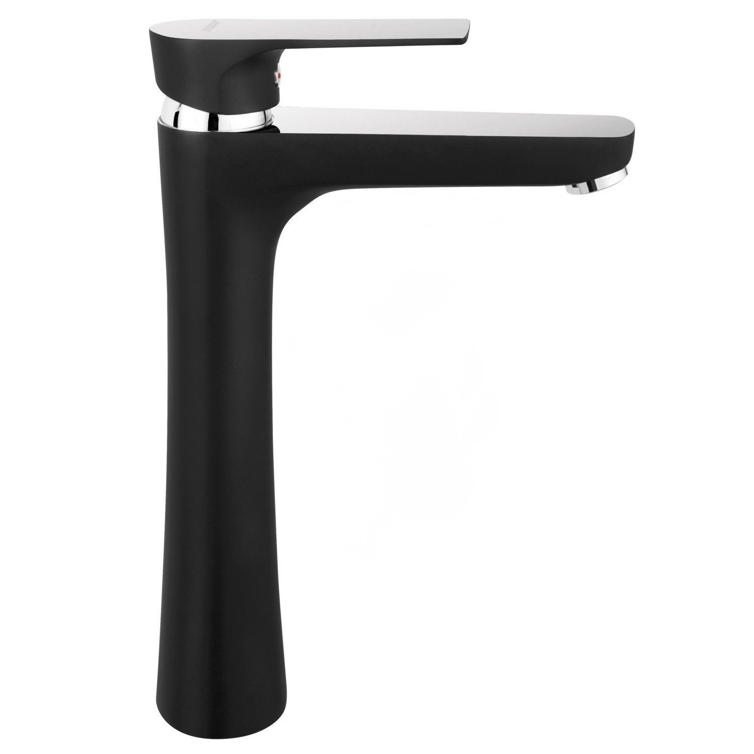 Змішувач для умивальника Ferro Algeo Square BAQ2LBLC високий одноважільний Чорний (174773)