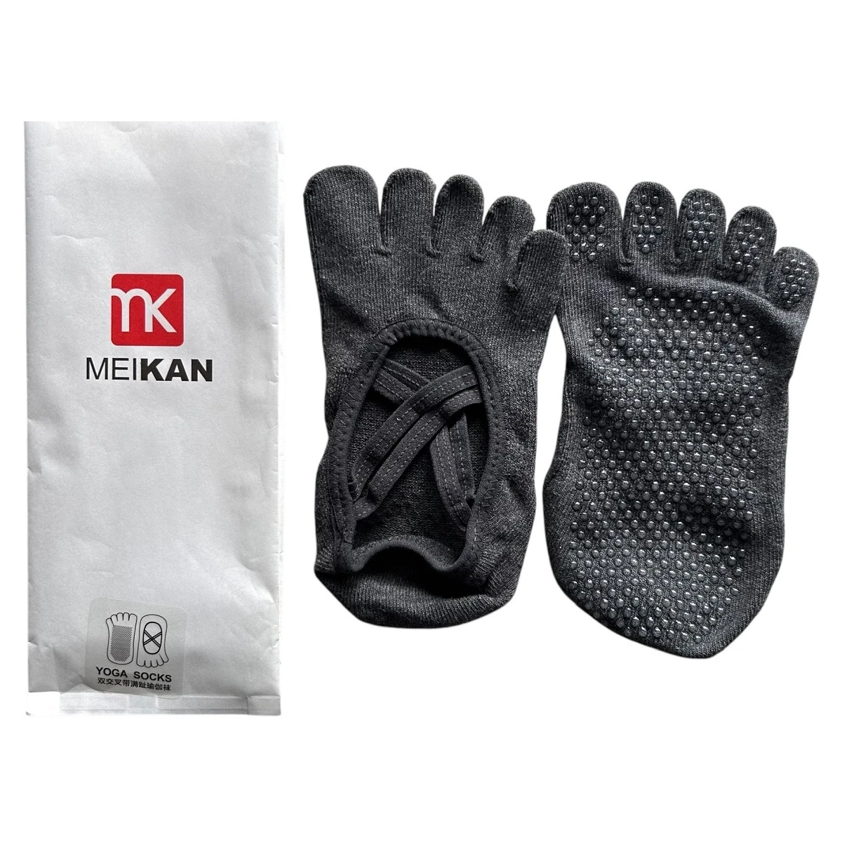 Шкарпетки Meikan для йоги/пілатесу/фітнесу/танців не ковзають з пальцями р. 34-39 Сірий (134855) - фото 5 Шкарпетки Meikan для йоги/пілатесу/фітнесу/танців не ковзають з пальцями р. 34-39 Сірий (134855) - фото 5