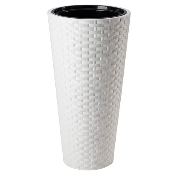 Горшок для цветов Form-Plastic Rattana Slim-40 Белый (3850-011) - фото 1