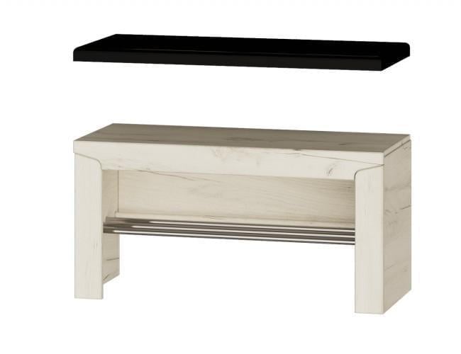 Тумба для обуви с подушкой Еверест Либерти Крафт белый (115424)