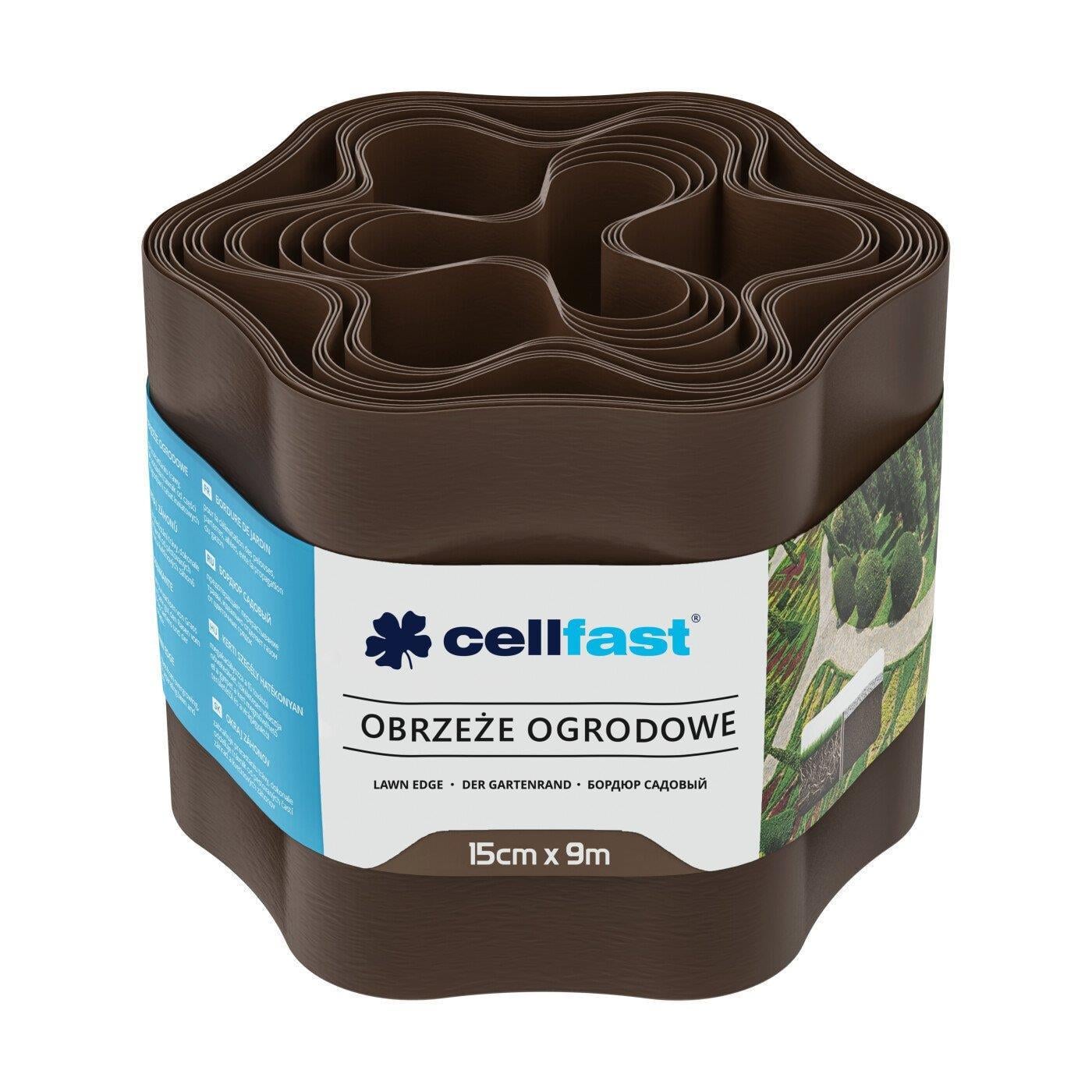 Бордюр газонный Cellfast 15 см x 9 м Коричневый (30-012H)