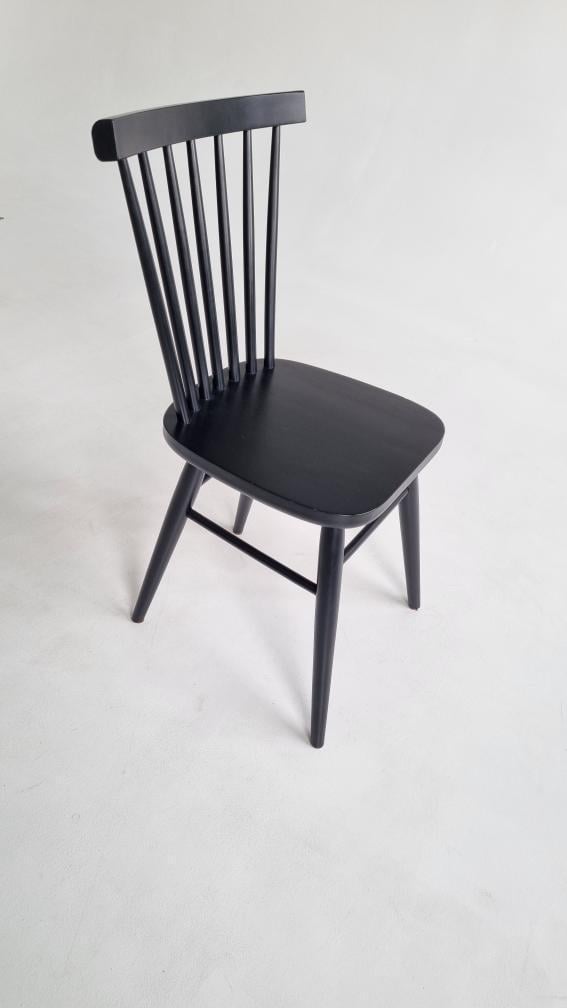 Стілець дерев'яний кухонний дерев'яний шовковистоматовий Чорний (003) - фото 3