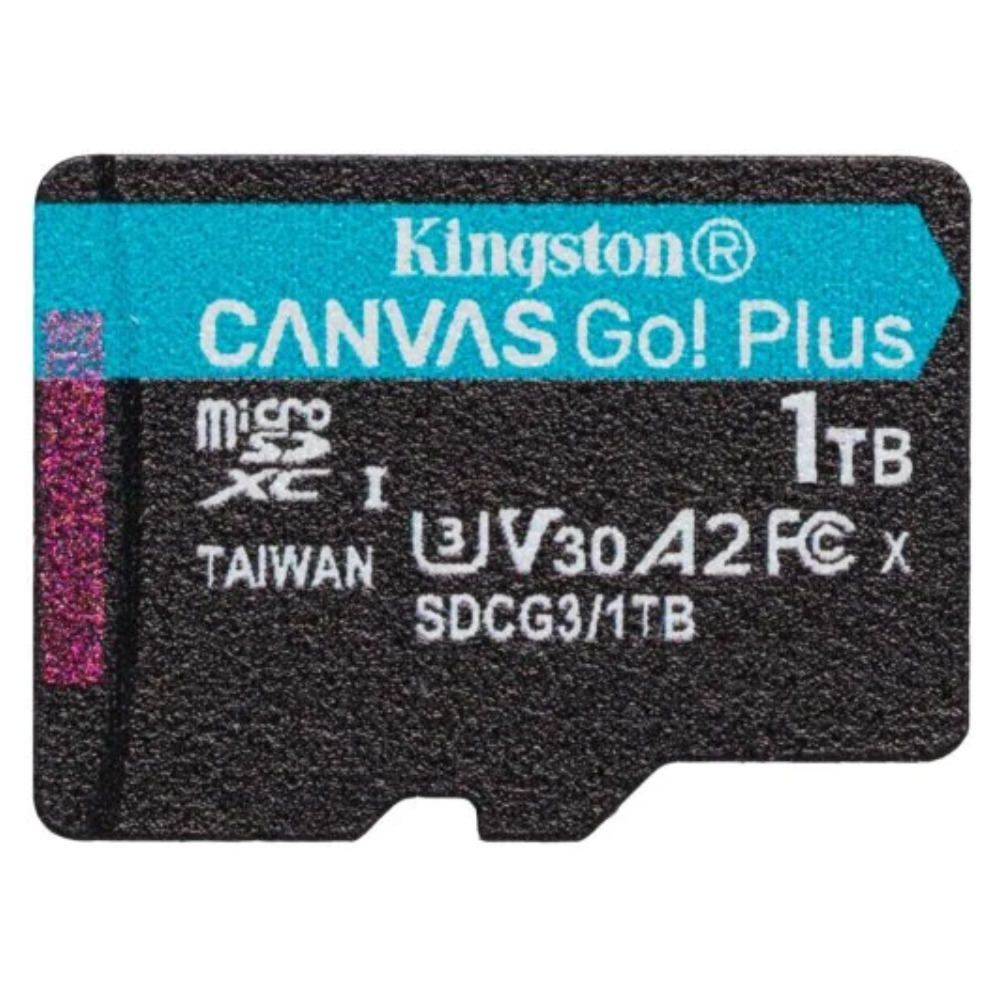 Карта пам'яті Kingston MicroSDXC Canvas Go Plus 1 ТБ Class 10 UHS-I U3 A2 підтримка 4К SDCG3/1 TbSP (606569)