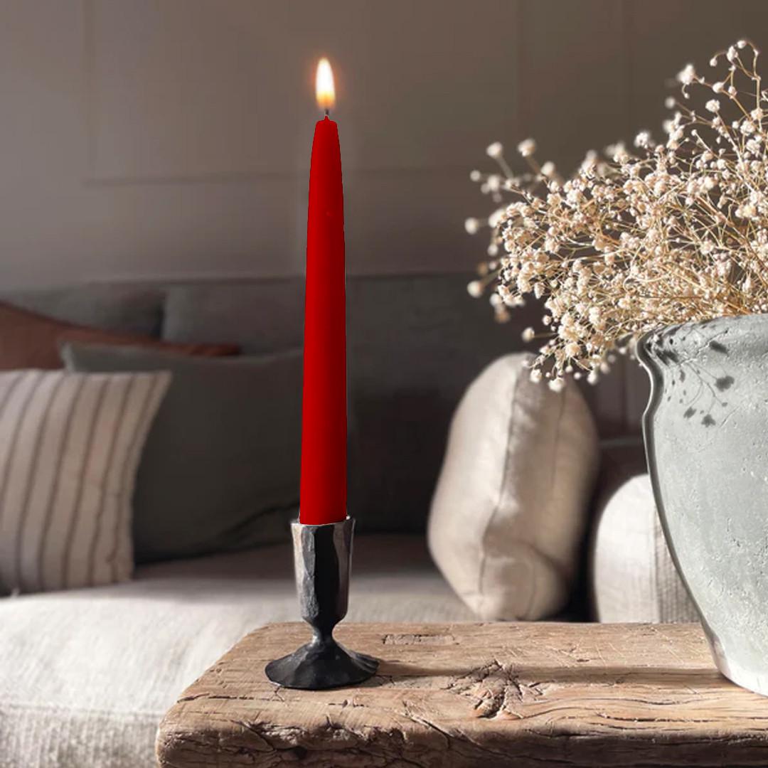 Свічка довга 24 см 10 шт. Бордовий (30036)