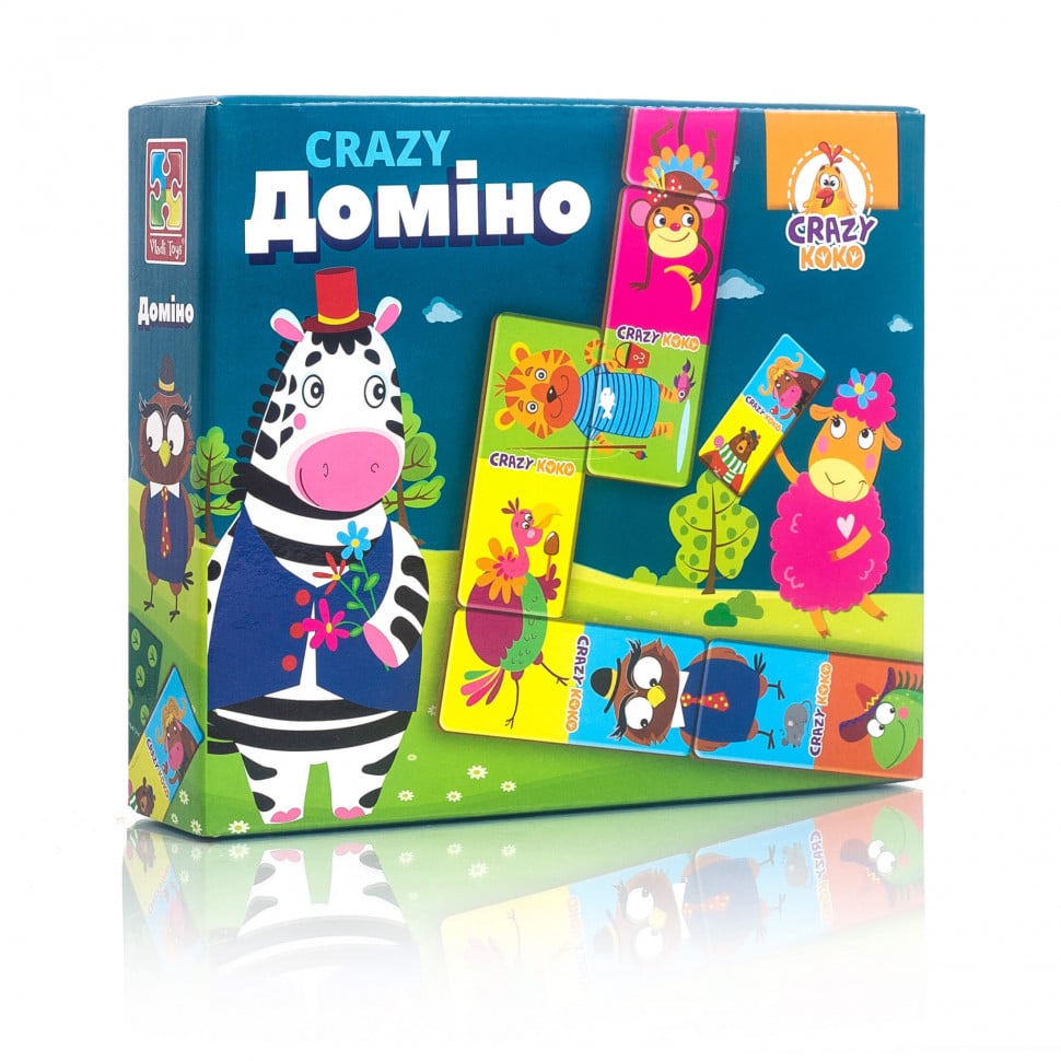 Игра настольная Vladi Toys Домино VT8055-10 Crazy (14123)