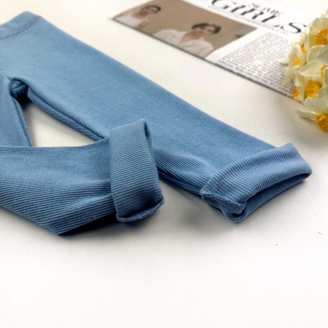 Лосини дитячі в рубчик 92 см Блакитний (2181022804) - фото 4 Лосини дитячі в рубчик 92 см Блакитний (2181022804) - фото 4