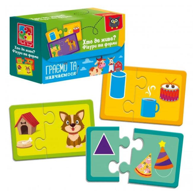 Пазли Vladi Toys Знайди пару/Хто де живе? На що схоже? (MTT-170838)