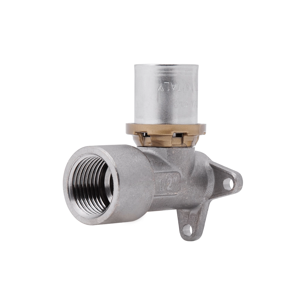Угол для обжима труб 90° ICMA №410 настенный крепеж 1/2" В 20 мм (SD00009781)