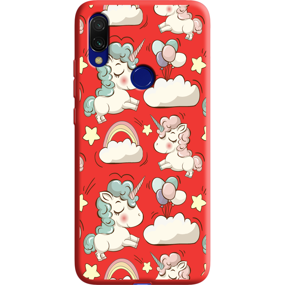 Чохол Boxface Xiaomi Redmi 7 Unicorns Червоний силікон  (36506-cc2-37060)
