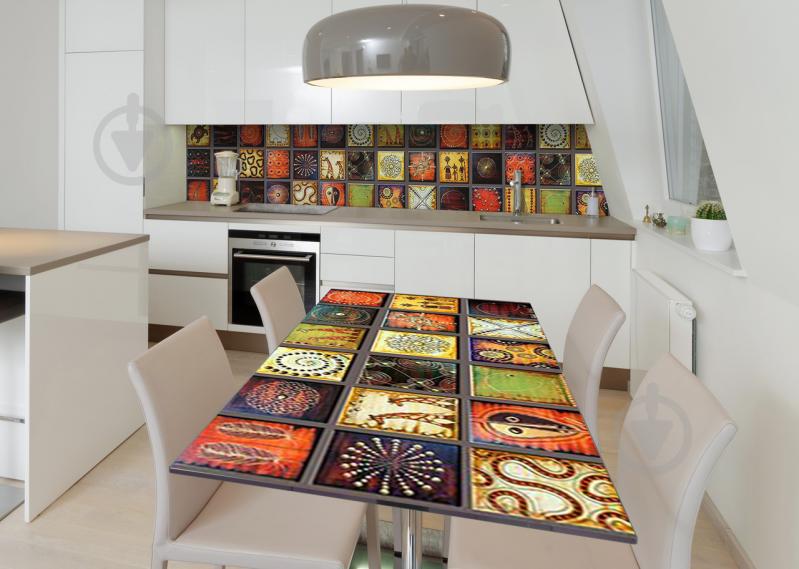 Наклейка 3Д виниловая на стол Zatarga «Африканские мотивы» 650х1200 мм для домов, квартир, столов, кофейн