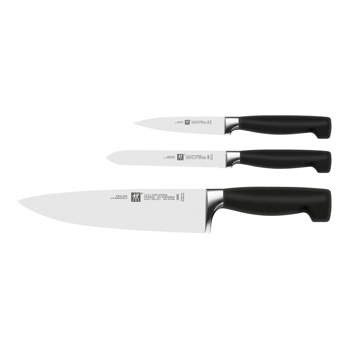 Набір ножів Zwilling Four Star 3 пр. Black (35168-100-0)