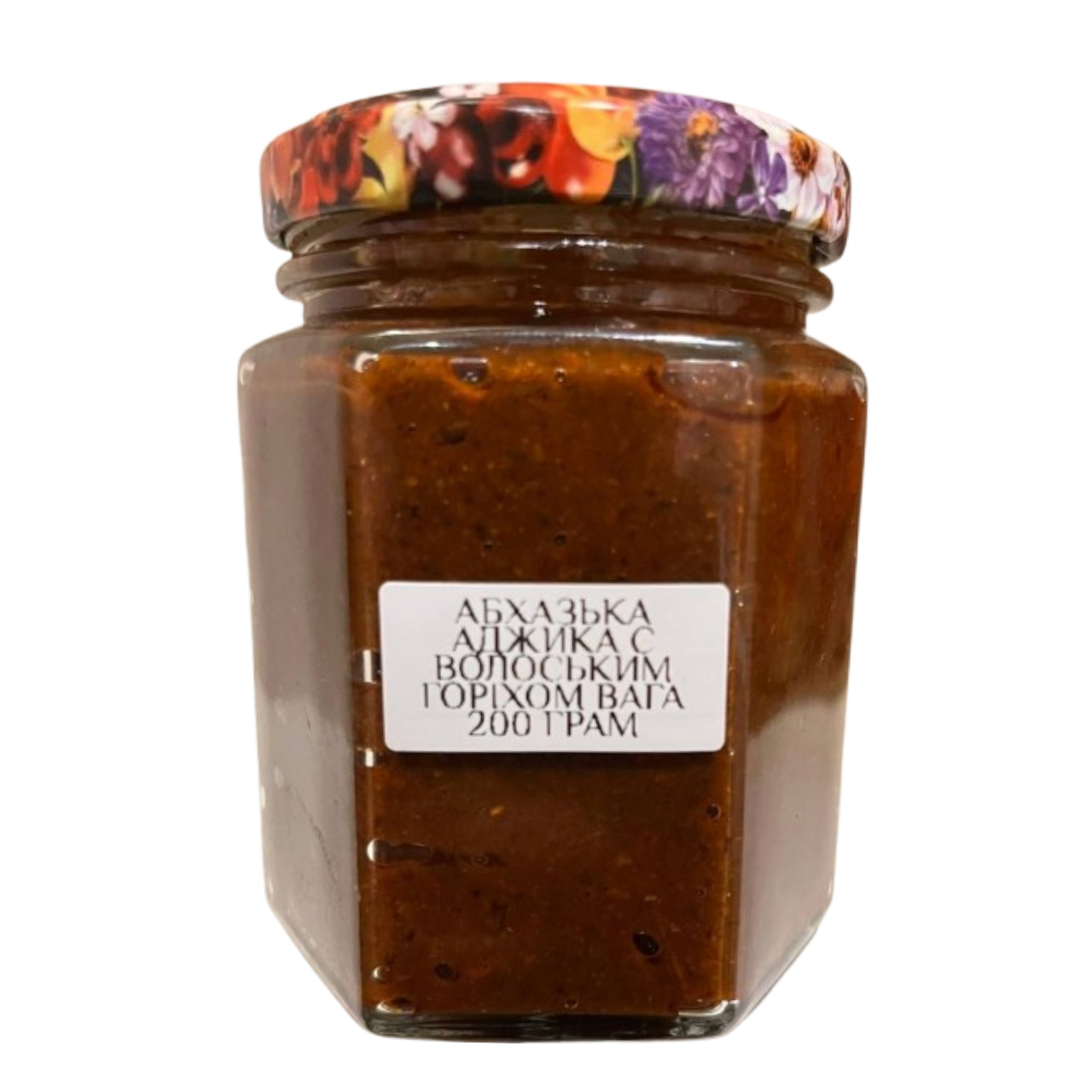 Аджика абхазька з волоськими горіхами сира гостра в скляній банці 200 мл (31185883)