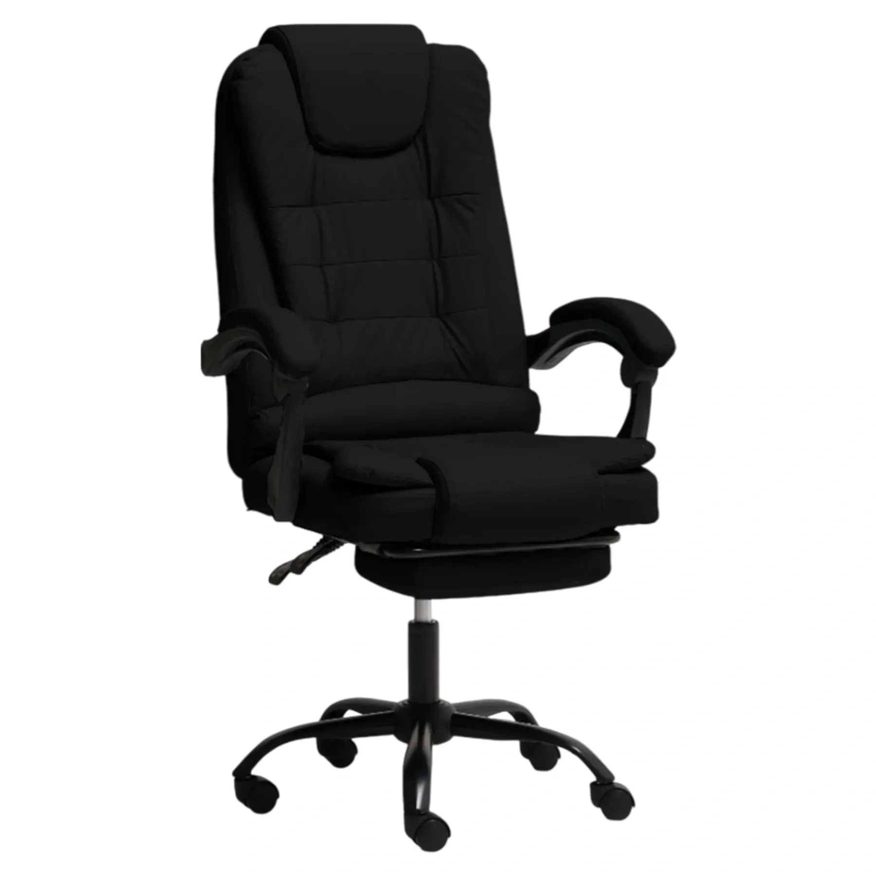 Крісло комп'ютерне DEXON OPTIMA з еко-шкіри з підставкою для ніг Чорний