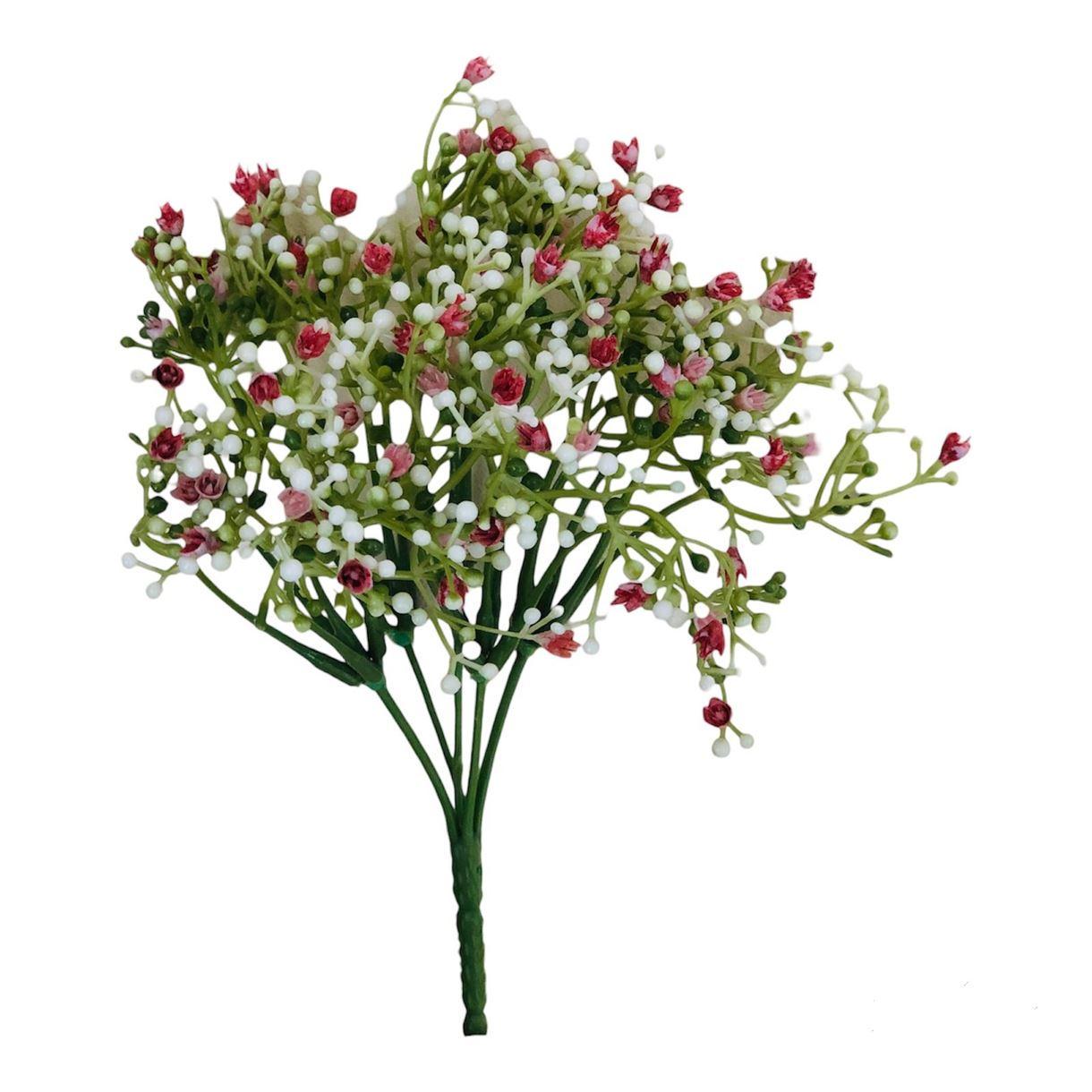 Искусственный гипсофил букет мини пластик 23 см Розовый - фото 3 Искусственный гипсофил букет мини пластик 23 см Розовый - фото 3