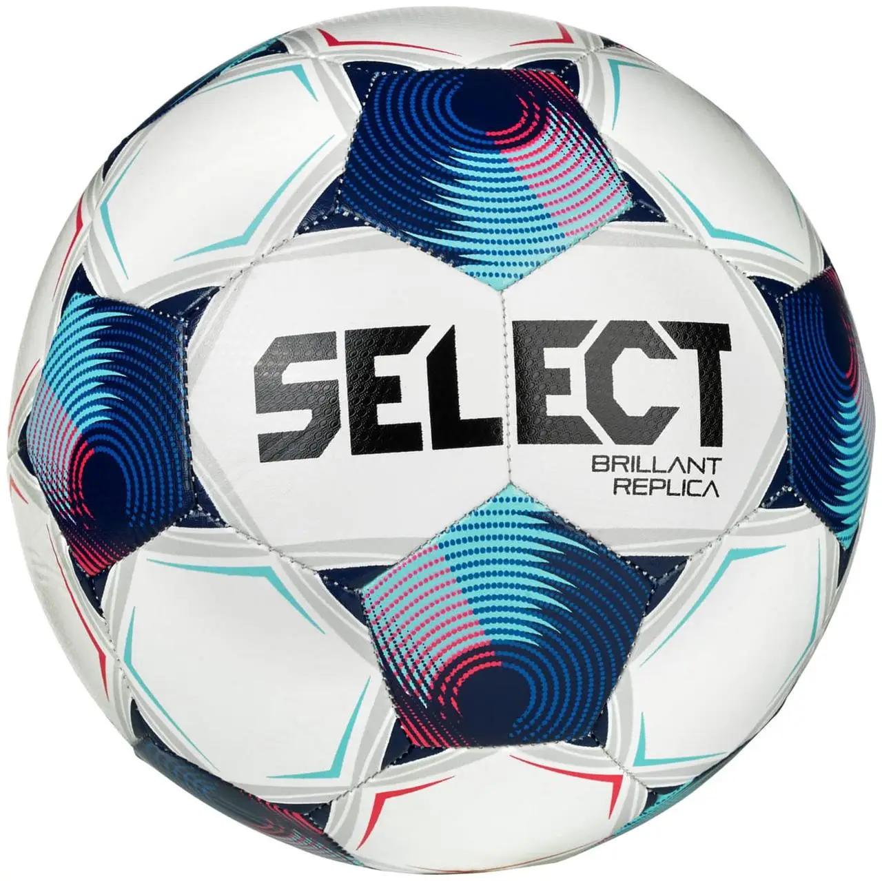 М'яч футбольний Select BRILLANT REPLICA v25 Уні р. 4 Білий/Синій (099480-002 4)