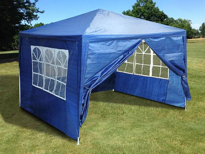 Садовый павильон шатер с окнами 3,0х3,0х2,5 м Синий