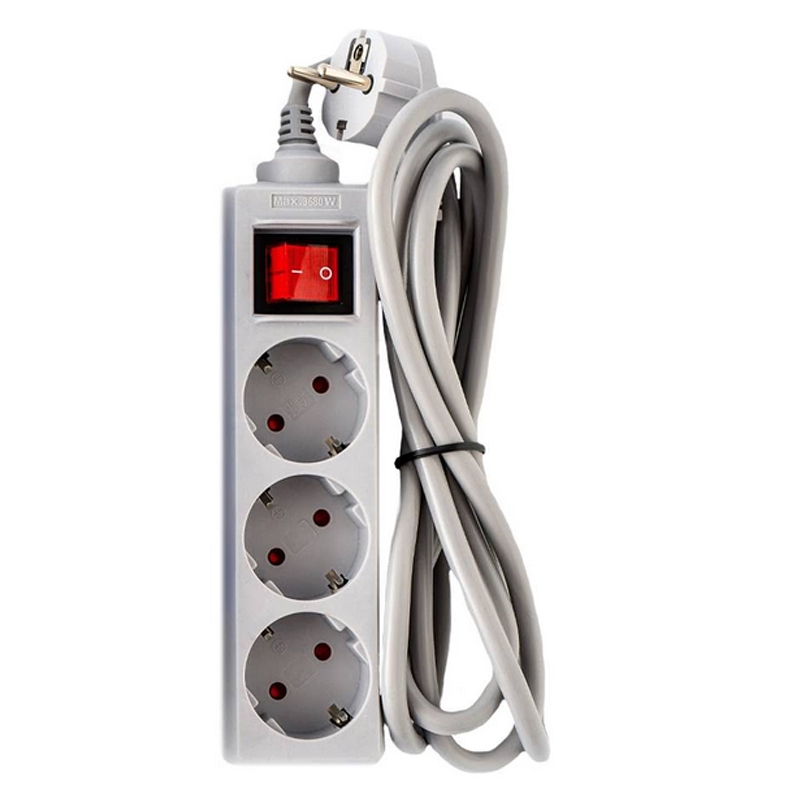 Сетевой фильтр-удлинитель Logan SFG3-5 3 розетки 5 м Gray (28690352) - фото 6