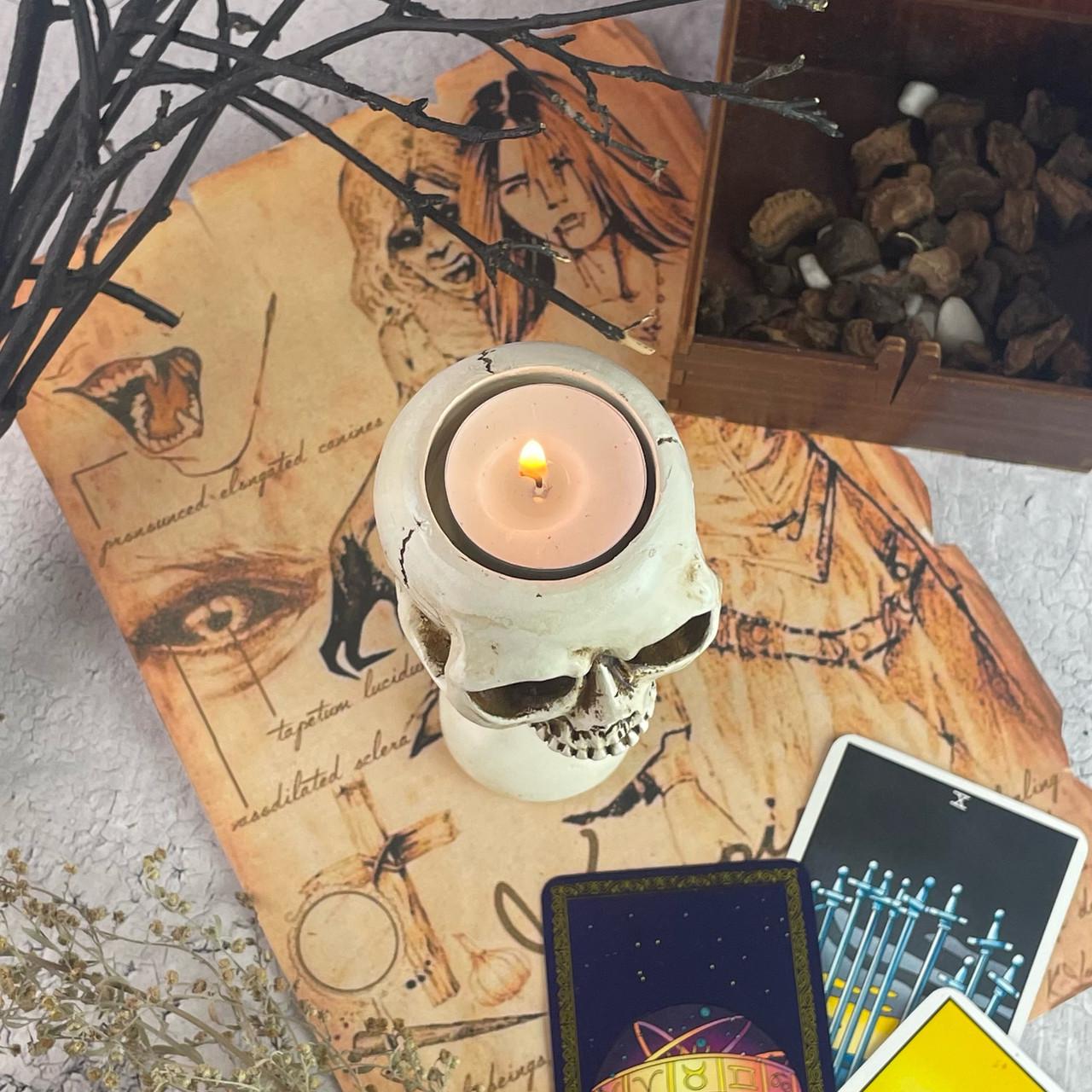 Свічник на ніжці у формі черепа (20227287) - фото 2 Свічник на ніжці у формі черепа (20227287) - фото 2