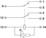 Реле промежуточное АСКО-Укрем 5А 2к 12V AC МY2 (A0090010026) - фото 3