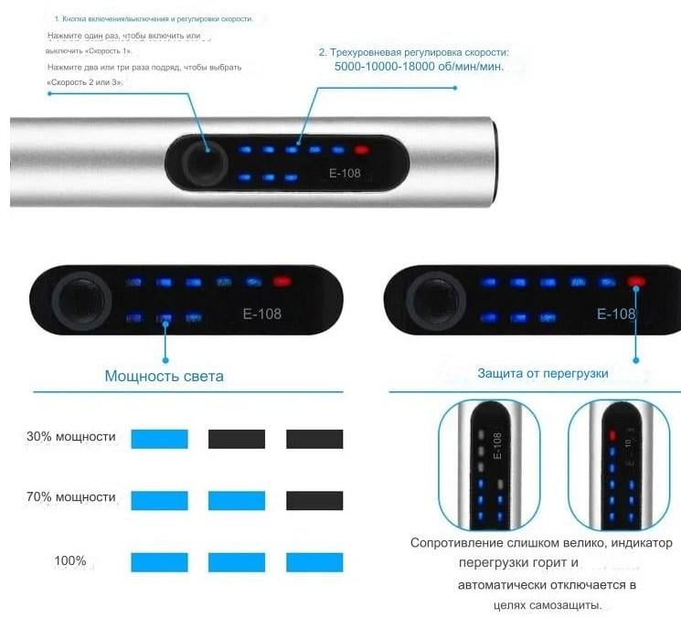 Гравер бездротовий JangKlife Е108 USB 15000 об/хв/56 аксесуарів/міні дрімель/фрезер по дереву/дриль (1543) - фото 3 Гравер бездротовий JangKlife Е108 USB 15000 об/хв/56 аксесуарів/міні дрімель/фрезер по дереву/дриль (1543) - фото 3