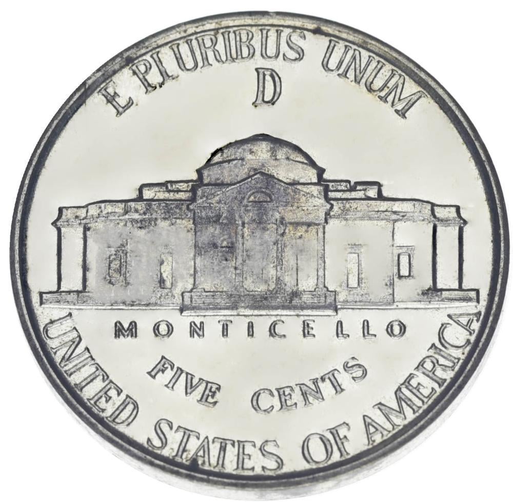 Коллекционная монета США 5 центов 1943 VF-AU D (15391274)