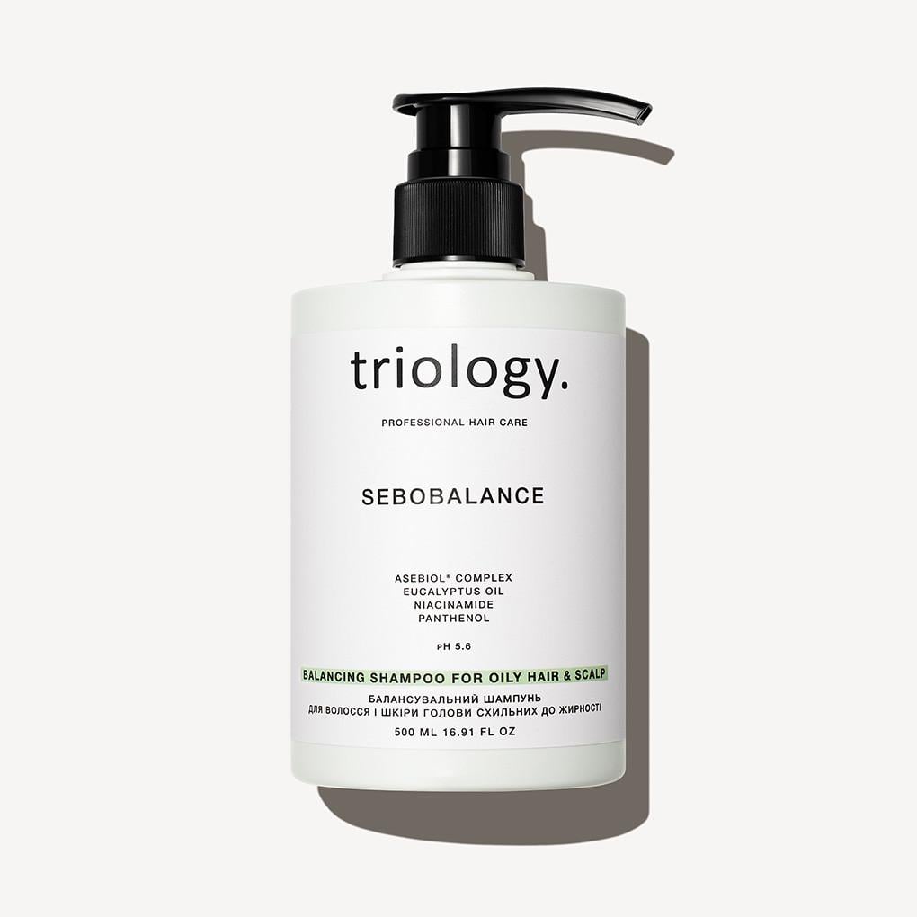 Балансировочный шампунь для волос и кожи головы подвержен жирности Triology Sebobalance