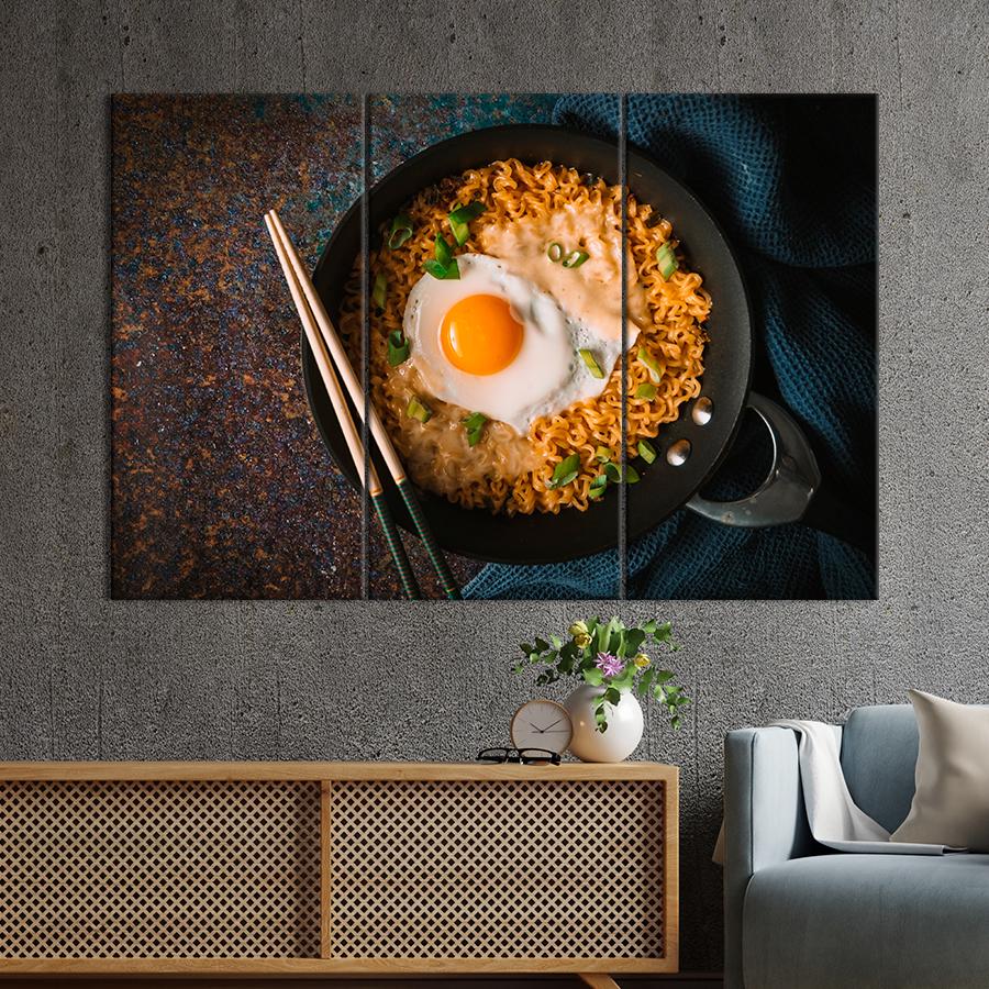 Настенний декор Острое блюдо корейская лапша с яйцом 128x81 см (A441-3)