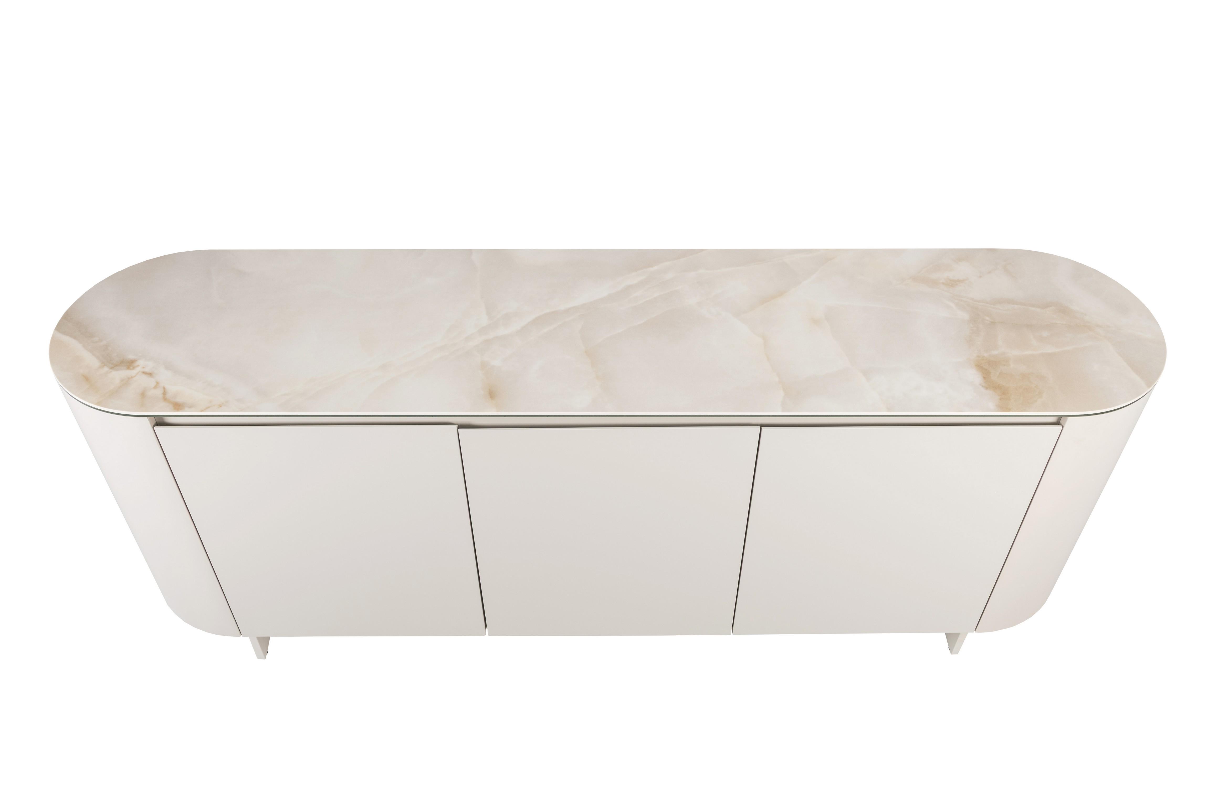 Буфет Лунарио 2000х450х810 мм Айвори оникс/Айвори (30980343) - фото 5