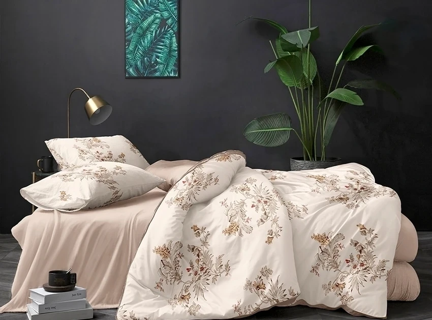 Комплект постільної білизни з компаньйоном TAG Tekstil R2242 євро (794)