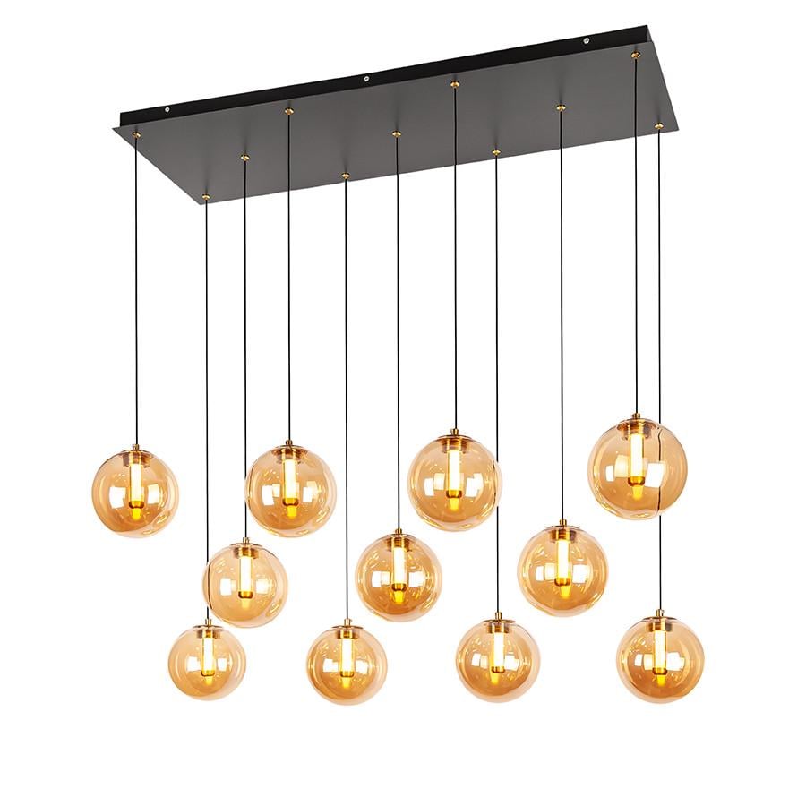 Подвесной светильник 22W /999150F-11 900 LED AB/AM Черный/Янтарь