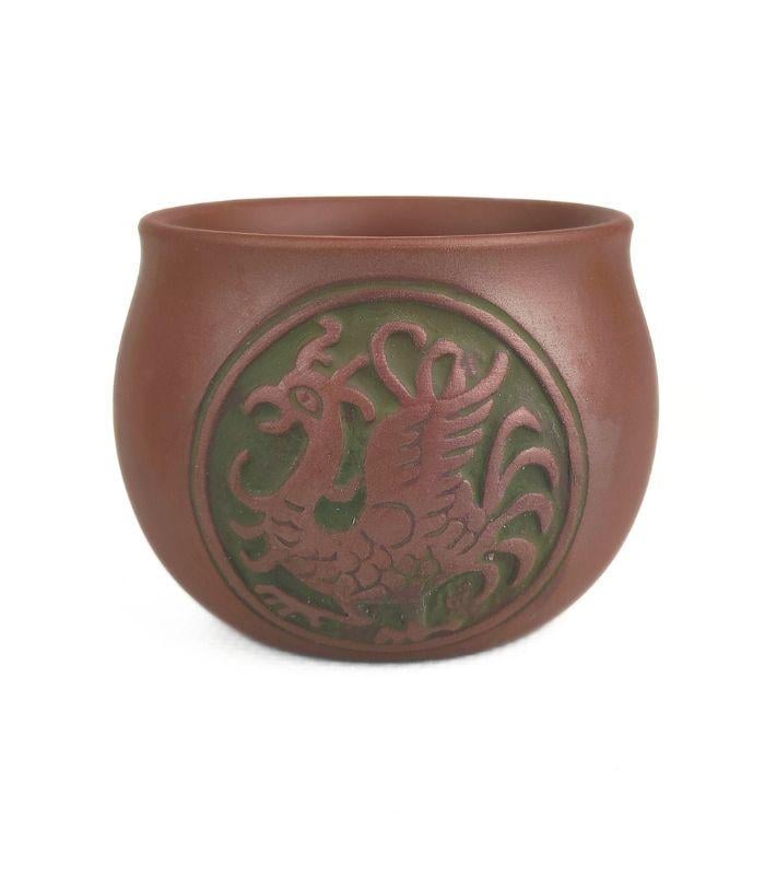 Пиала глиняная Дракон 90 мл Коричневый (OS-TC063)