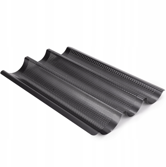 Форма для выпечки багета Kamille из углеродистой стали 38,5х28х3,5 см (6065)