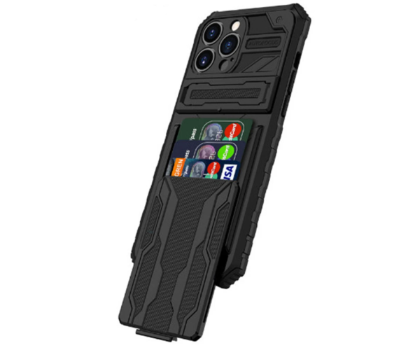 Чехол-накладка Armor Case with Card Slot для Apple iPhone 14 Pro Max Чёрный - фото 1