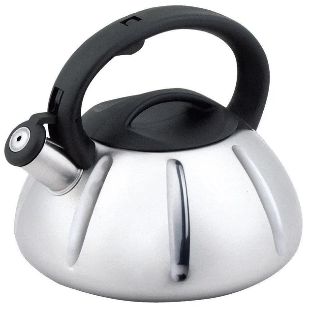 Чайник для плиты н/ж сталь со свистком 3 л Черный (MX-12387W) Чайник для плиты н/ж сталь со свистком 3 л Черный (MX-12387W)