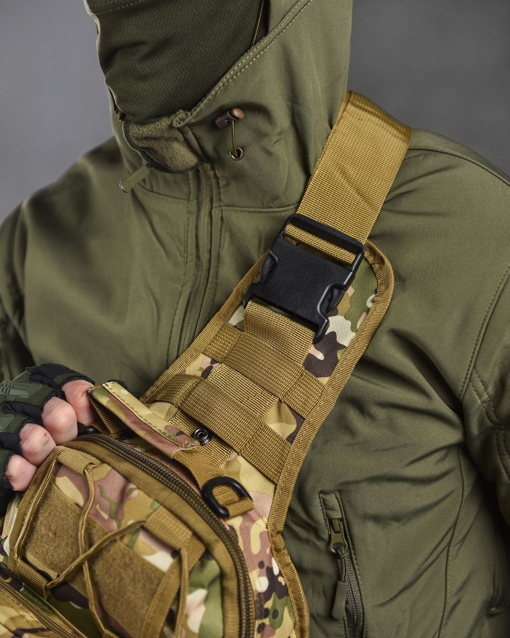 Сумка через плечо военная однолямочная 6 л (T-023) - фото 8 Сумка через плечо военная однолямочная 6 л (T-023) - фото 8