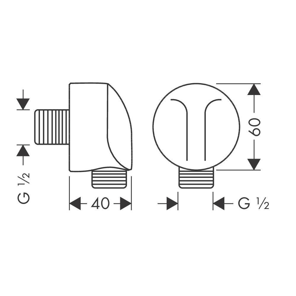 Підключення душового шлангу Hansgrohe FIXFIT 27454990 Золотий (132621) - фото 2