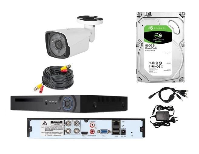 Комплект відеоспостереження на 1 вуличну камеру Full-HD Protection-kit 4x1 з жорстким диском 500 Gb