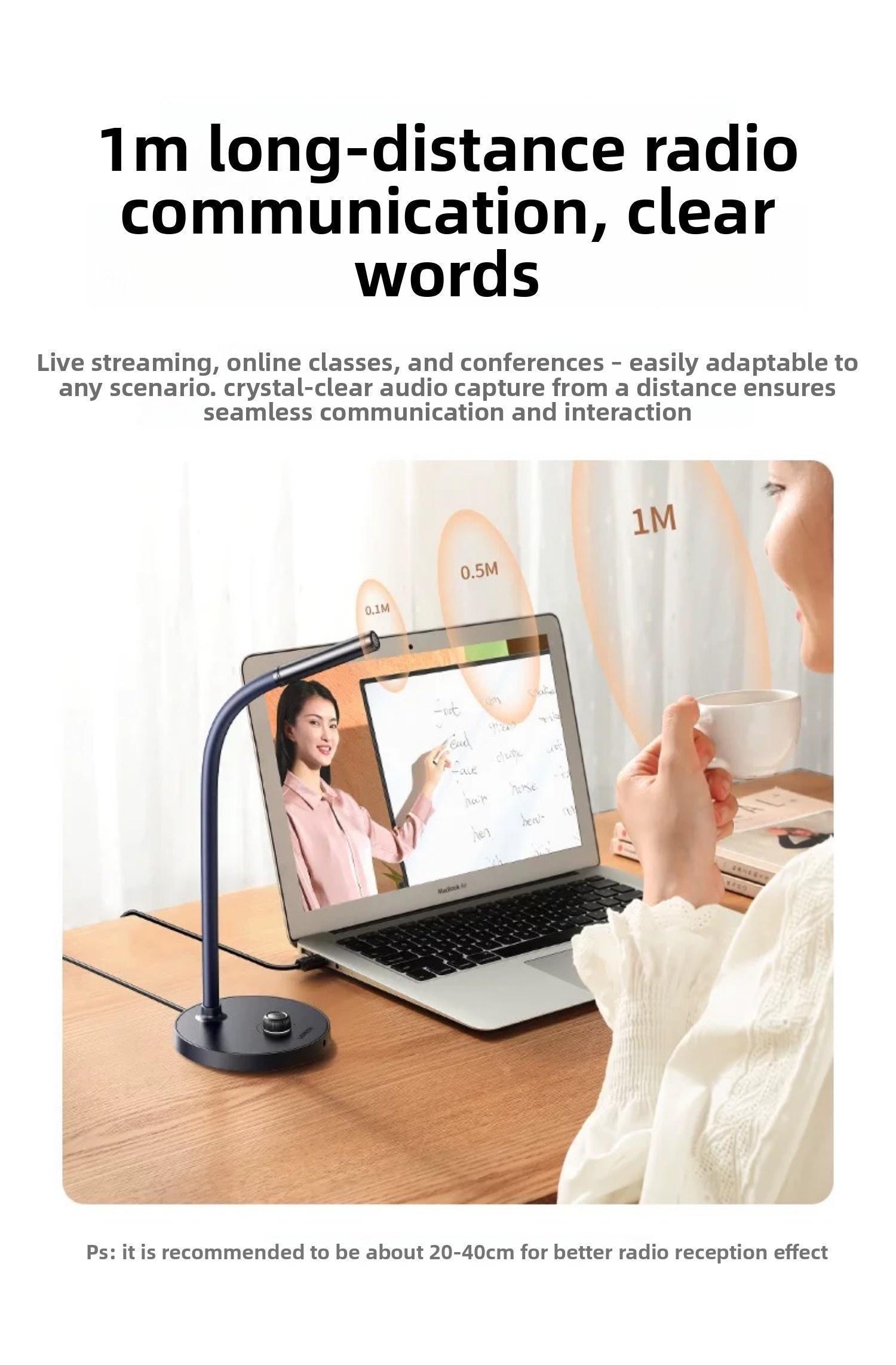 Мікрофон настільний Ugreen 96 360° 3.5 мм Чорний (55344) - фото 16