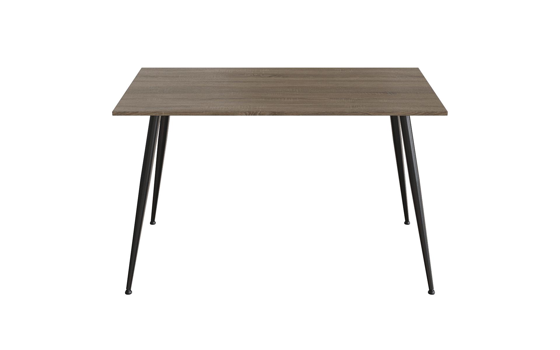 Обеденный стол Ferrum-decor Марсель 40 металл/ДСП 16 мм 75x120x60 см Черный/Дуб Сонома Трюфель (FRD-106757)