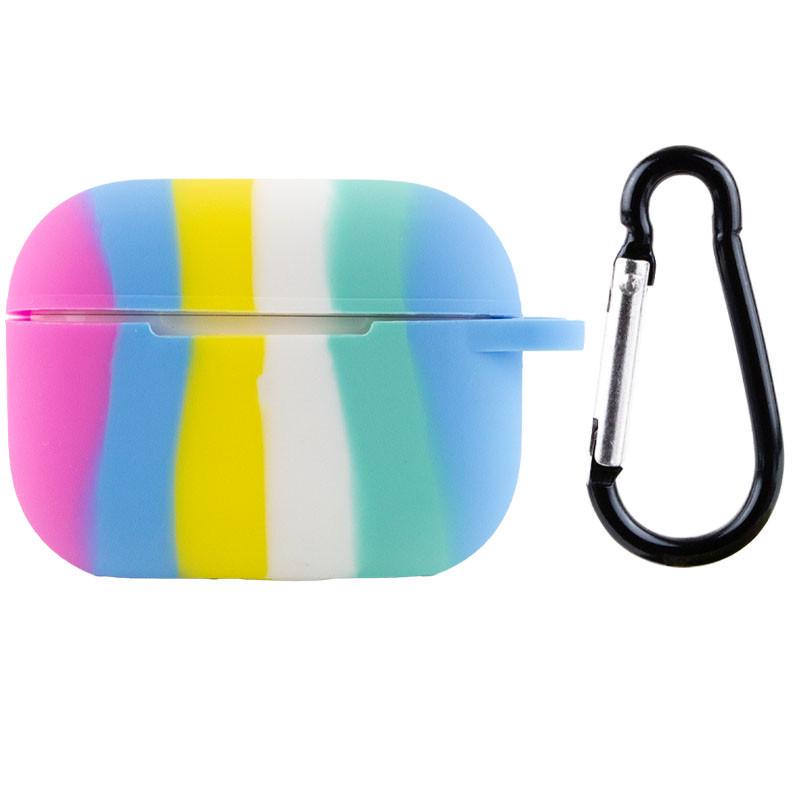 Футляр силіконовий Epik Colorfull для навушників AirPods Pro Темно-рожевий/Блакитний (00000049911_8)