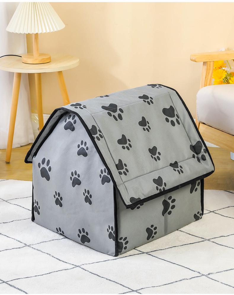 Домик для квартир складной для собак 47х43х40 см Серый (1C0200) - фото 4