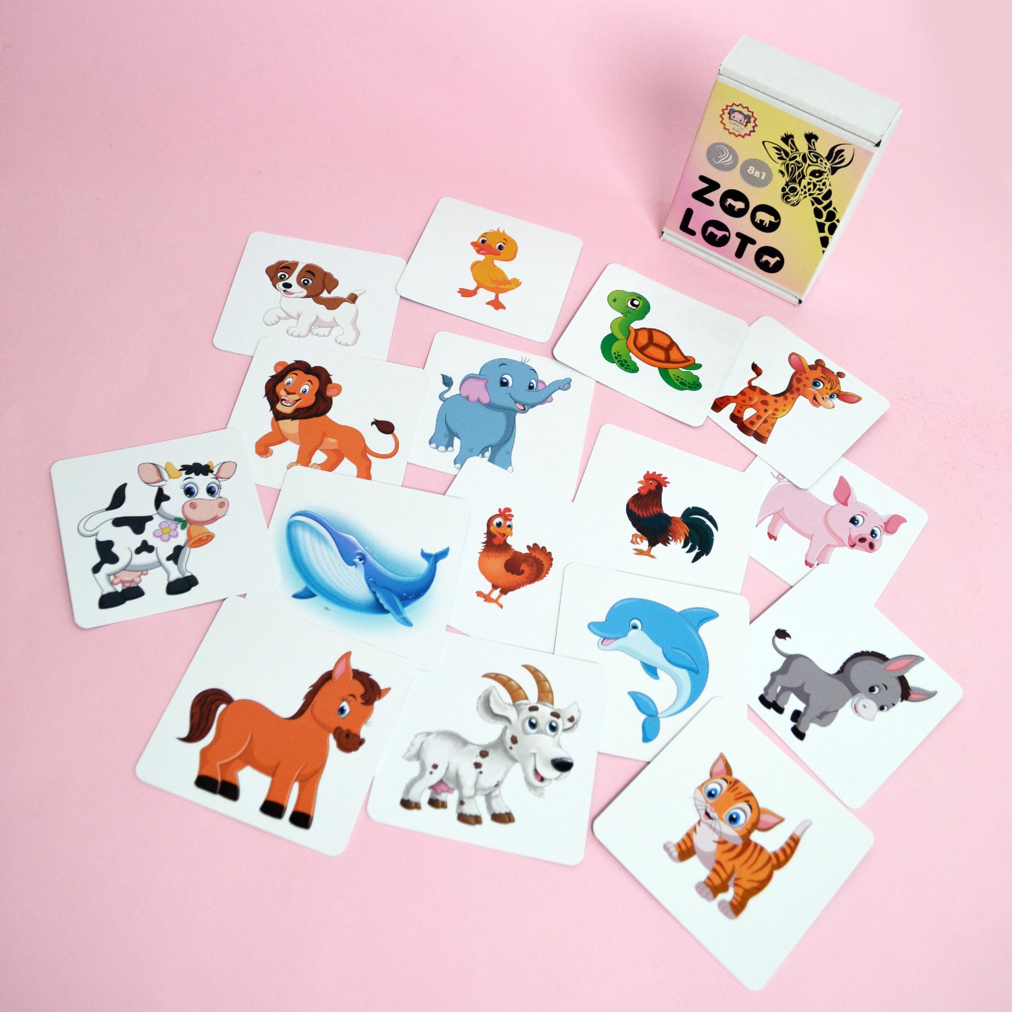 Настільна гра Zoia for Kids Лото ЗооЛото 8в1 16 тварин (М-004) - фото 5 Настільна гра Zoia for Kids Лото ЗооЛото 8в1 16 тварин (М-004) - фото 5