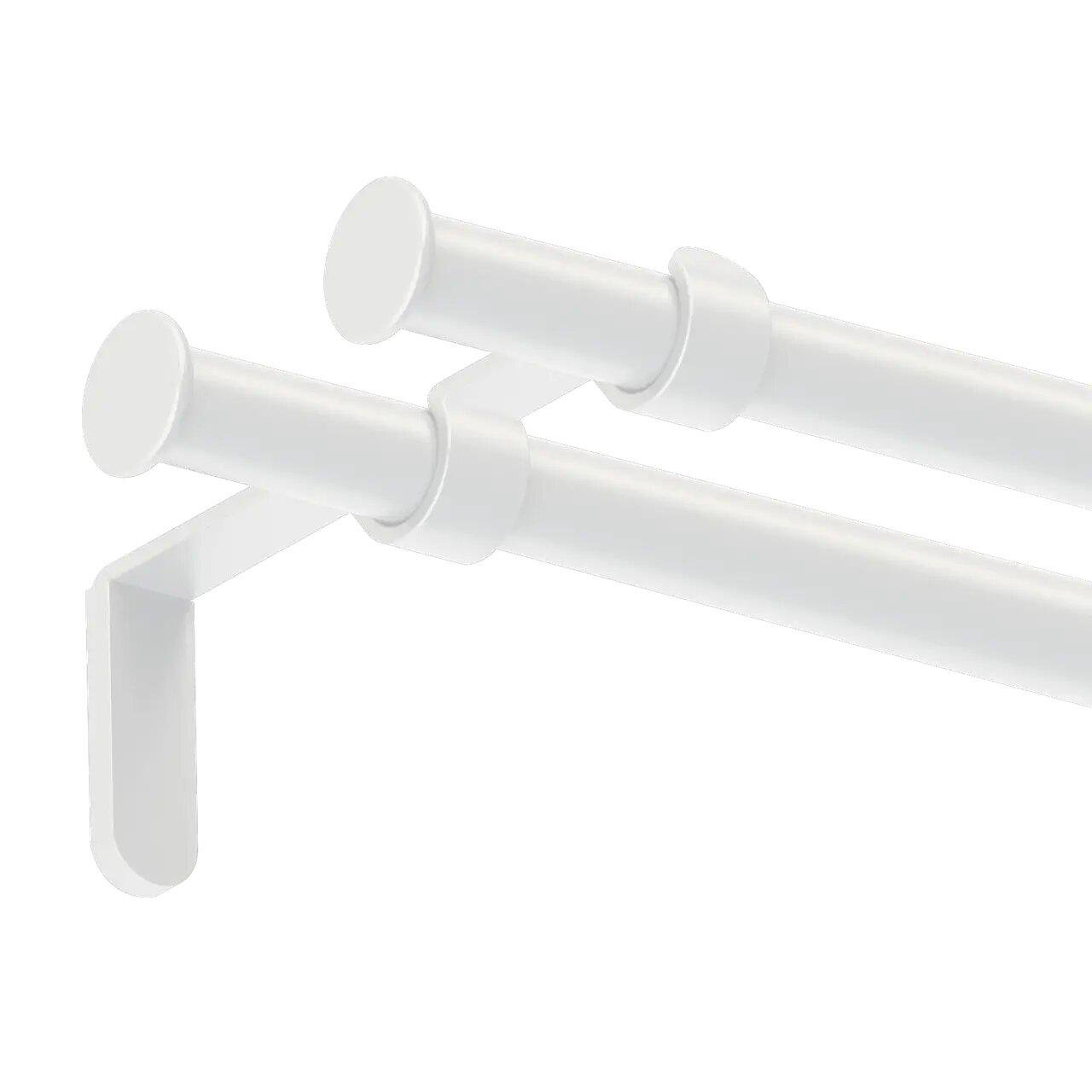 Карниз двойной Mardom Осло металлический 19/19 мм 160 см Белый