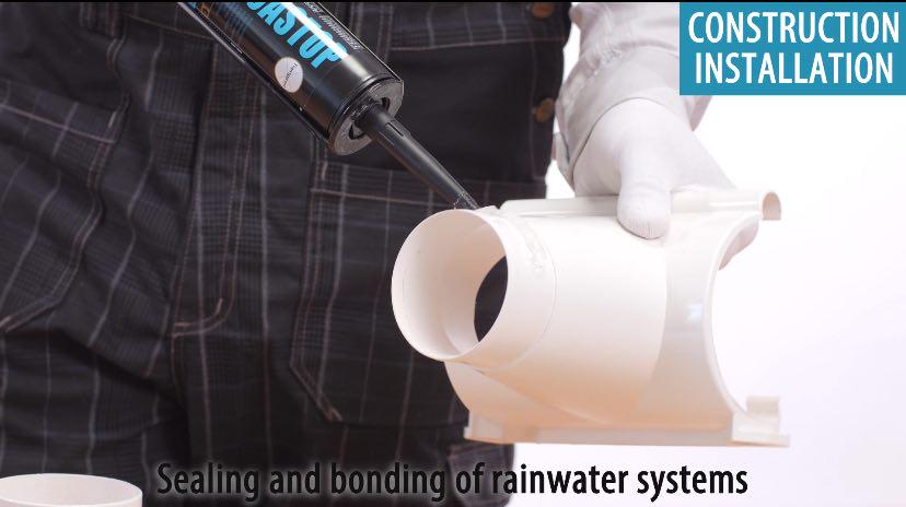 Герметик з пістолетом Fome Flex Aquastop каучуковий посилений волокнами 300 мл/12 шт. Прозорий (01-4-2-009-12) - фото 6