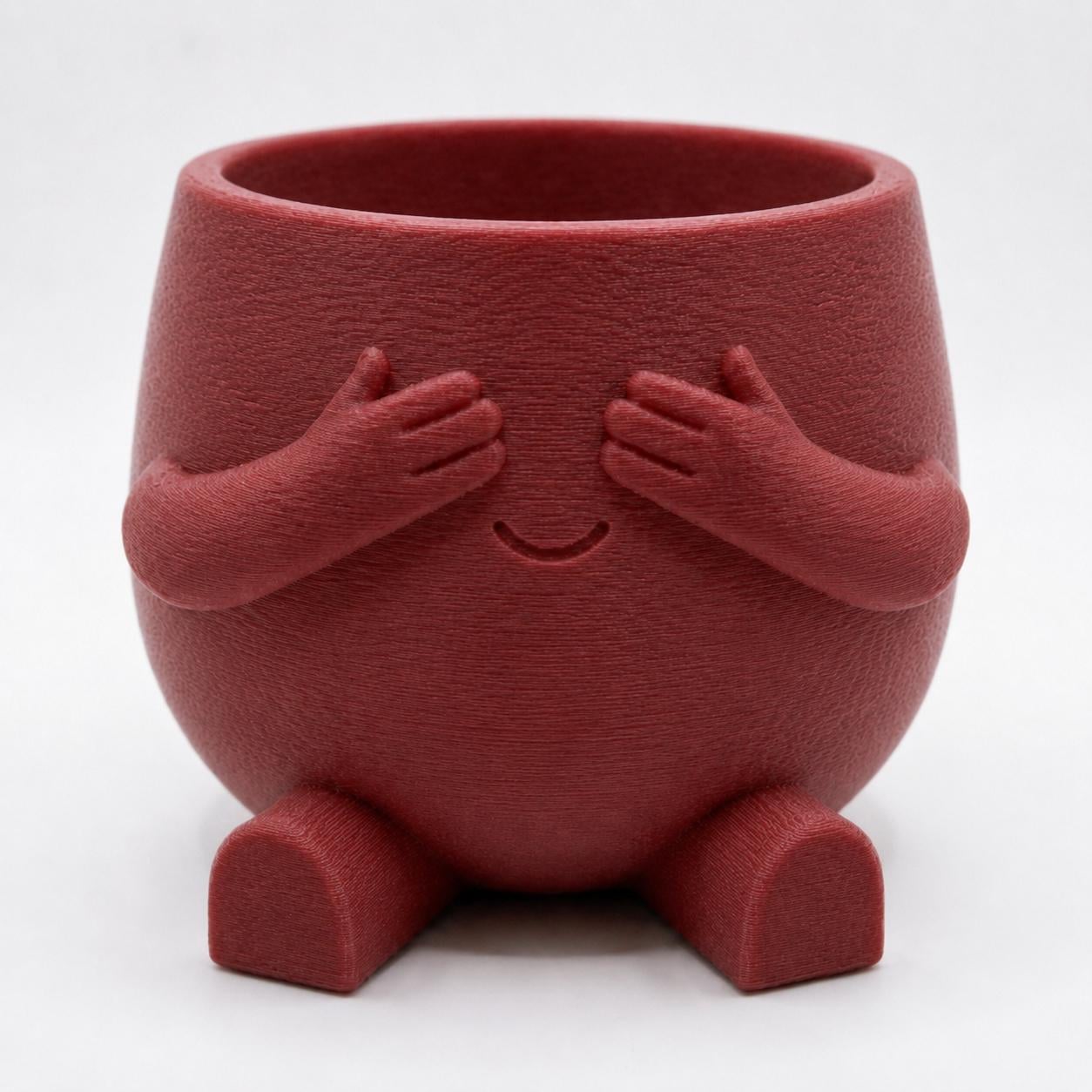Кашпо 3D More Хованки пластик 0,25 л Бордовый (35603396)