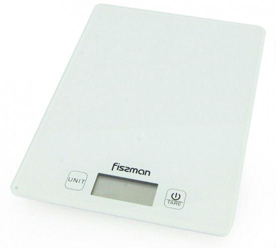 Весы кухонные электронные Fissman 19x14x1,4 см из стекла (EL-0320.KS)