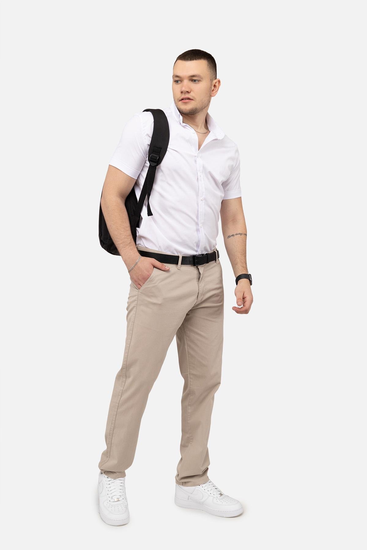 Сорочка чоловіча ЦБ-00250763 з коротким рукавом р. 54 Білий (SKT000994252) - фото 3 Сорочка чоловіча ЦБ-00250763 з коротким рукавом р. 54 Білий (SKT000994252) - фото 3