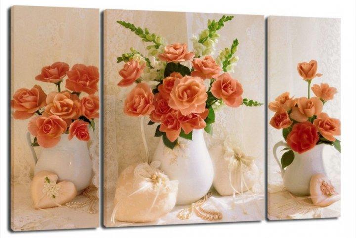 Картина модульная на холсте DK Триптих Роза 50x80 см (TRP-942)