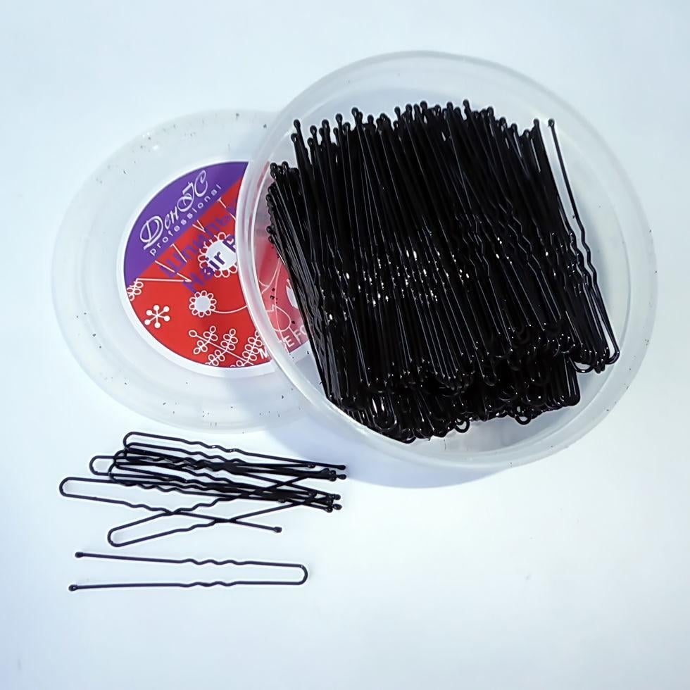 Заколки для волос ДенІС professional с силиконовыми шариками W-7 см 510 шт. Черный (1453070724)