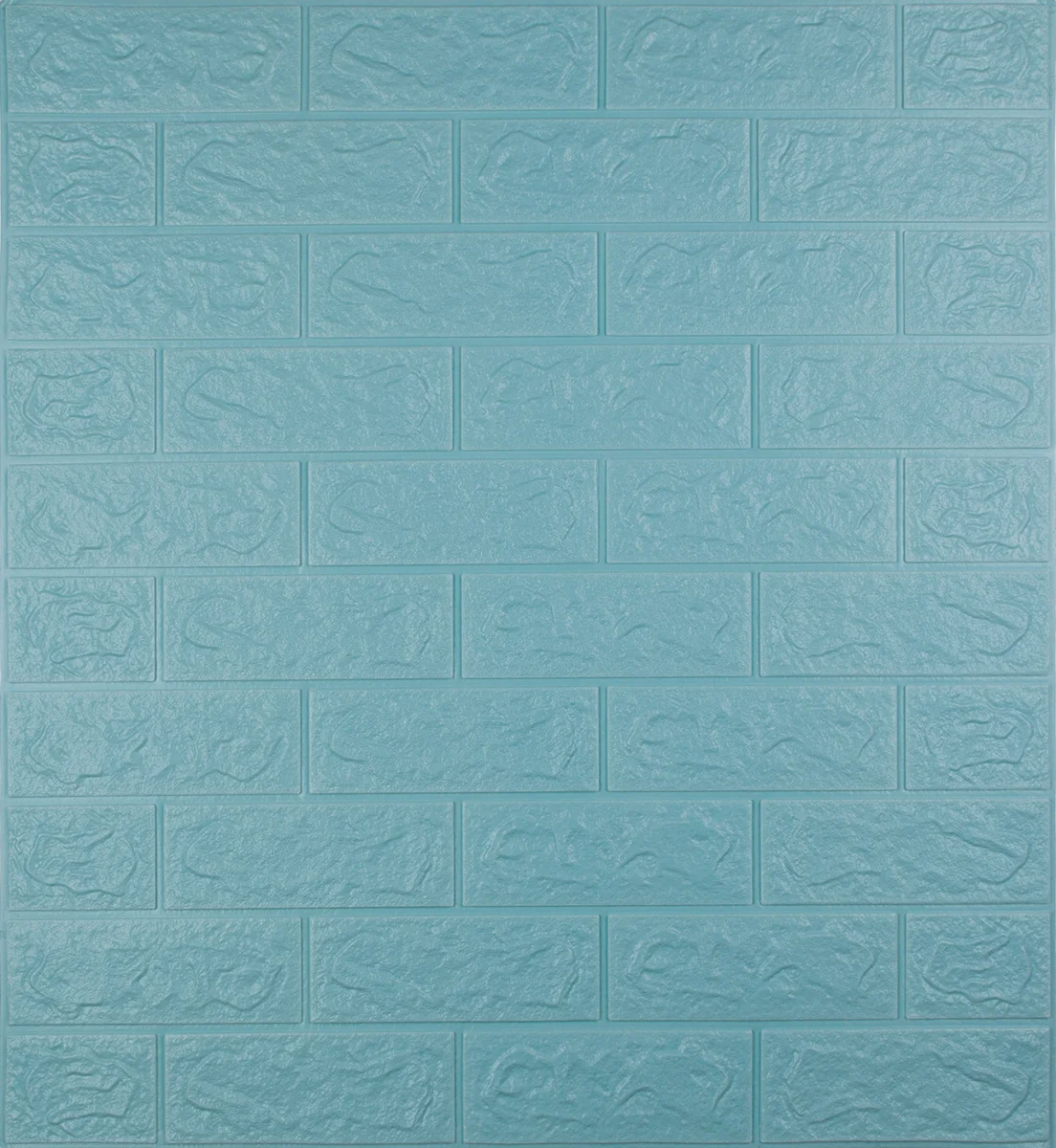 Самоклеюча 3D панель Sticker Wall декоративна під цеглу 700х770х5 мм Бірюзовий